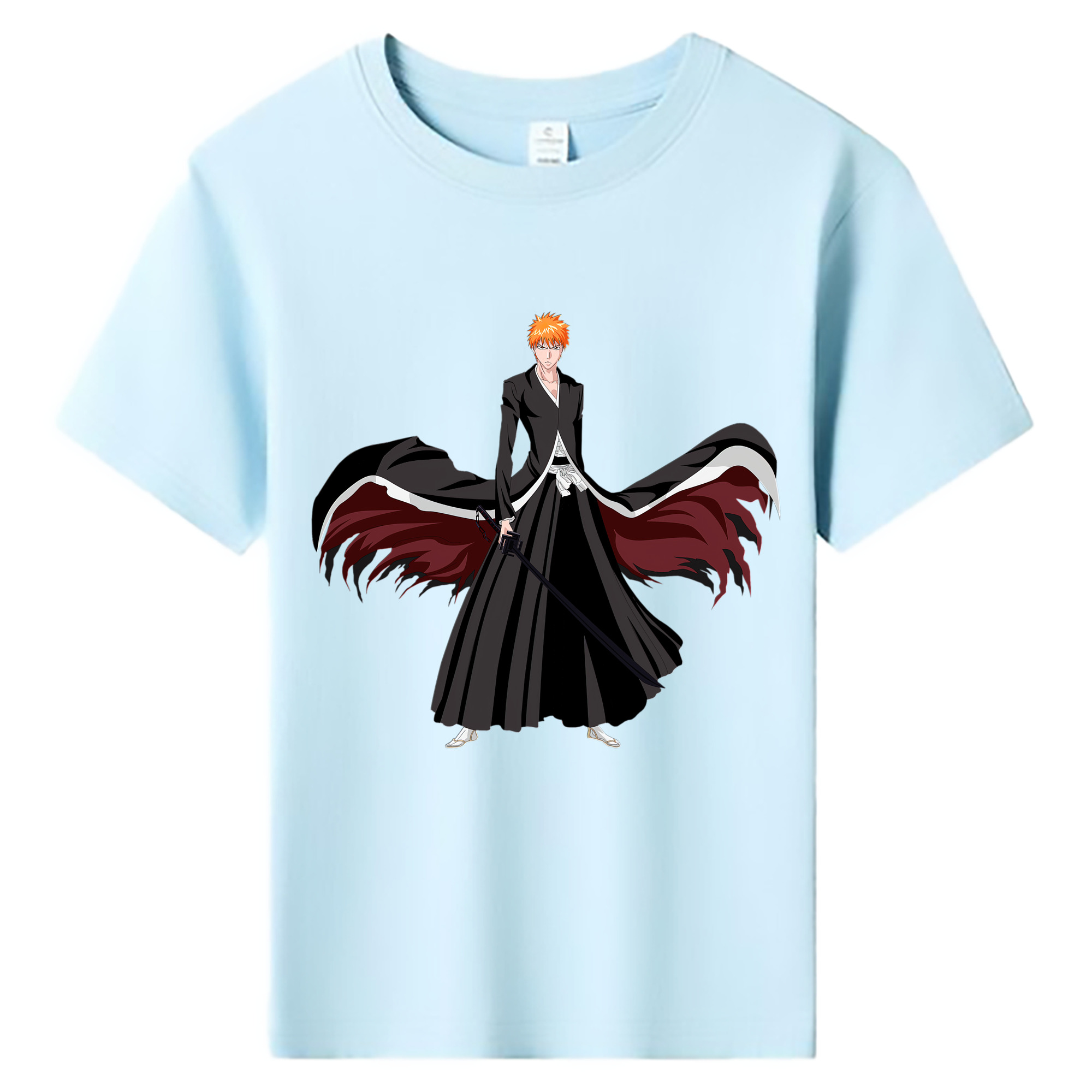 （画像用） ブリーチ 黒崎一護（くろさき いちご）BLEACH Kurosaki Ichigo 綿100％キッズTシャツ（フロントプリント）